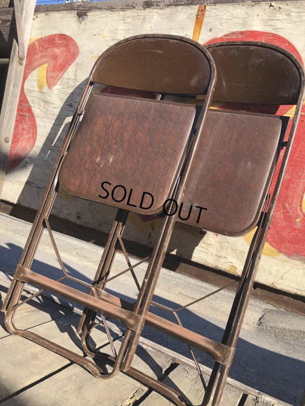 画像13: Vintage USA Metal Folding Chair Packer7 (B384)