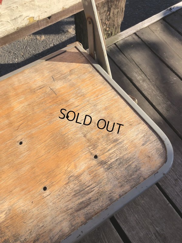 画像3: Vintage USA  Metal x Wood Folding Chair Clarin (B382)