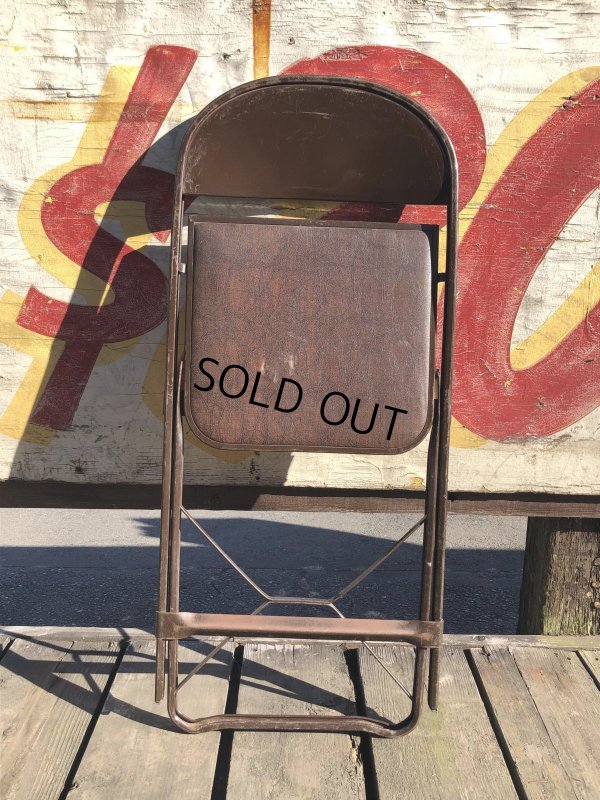 画像1: Vintage USA Metal Folding Chair Packer7 (B384)