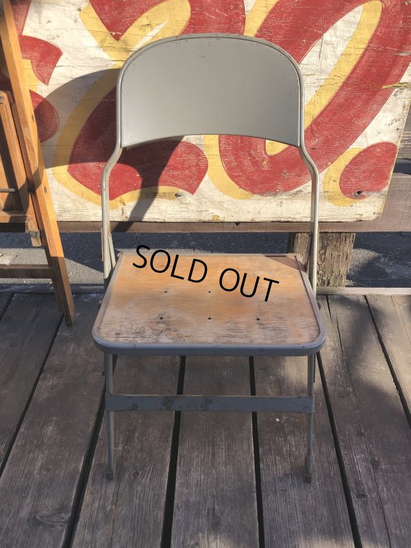 画像7: Vintage USA  Metal x Wood Folding Chair Clarin (B382)