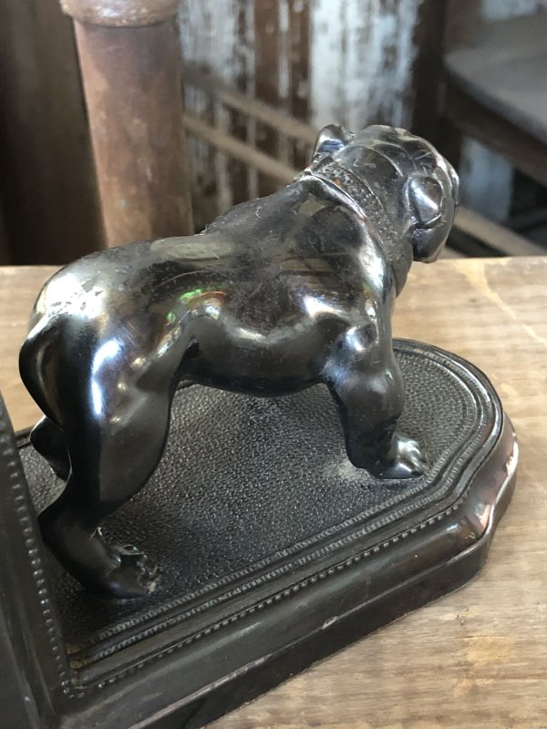 画像9: Vintage Metal Bulldog Bookend Statue (R386)