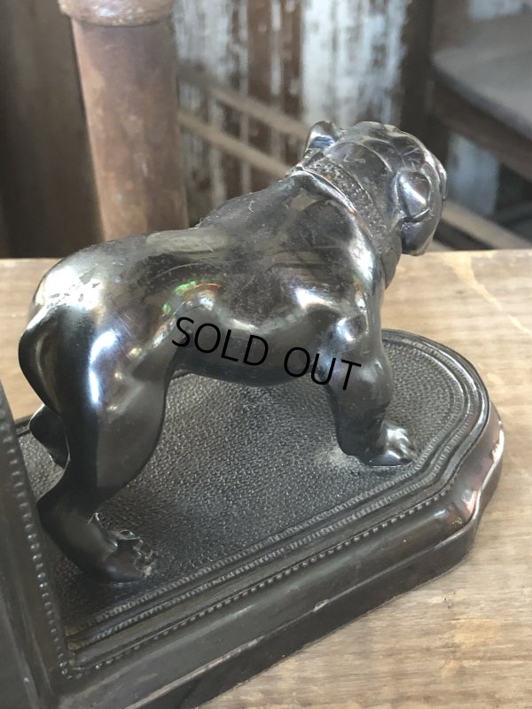 画像9: Vintage Metal Bulldog Bookend Statue (R386)
