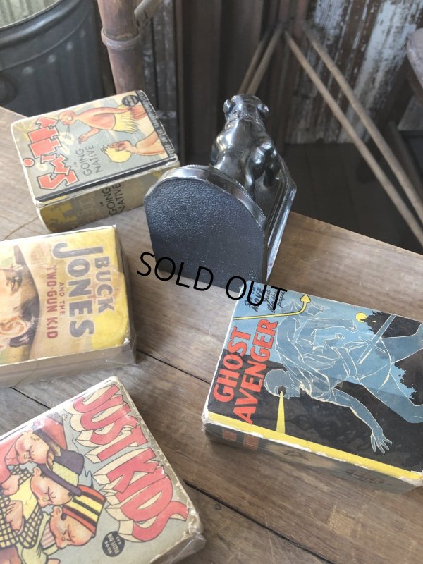 画像14: Vintage Metal Bulldog Bookend Statue (R386)