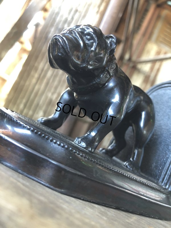 画像6: Vintage Metal Bulldog Bookend Statue (R386)