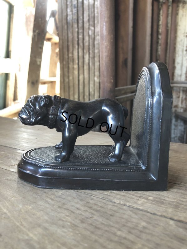 画像4: Vintage Metal Bulldog Bookend Statue (R386)