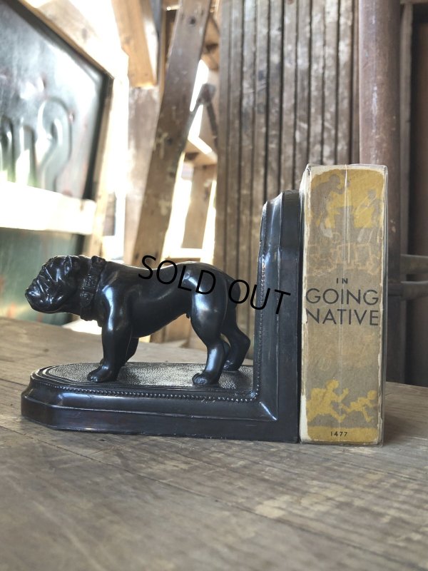 画像5: Vintage Metal Bulldog Bookend Statue (R386)