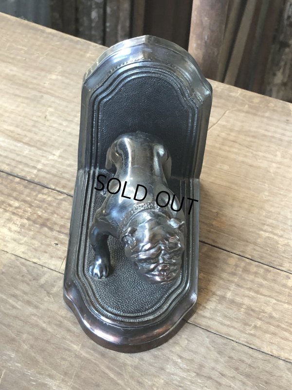 画像10: Vintage Metal Bulldog Bookend Statue (R386)