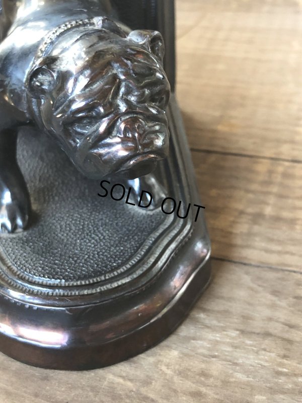 画像7: Vintage Metal Bulldog Bookend Statue (R386)