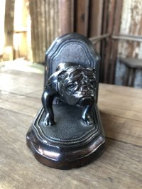 Vintage Metal Bulldog Bookend Statue (R386)