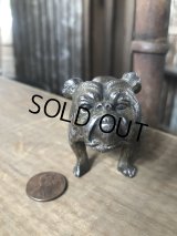 Vintage Bulldog Metal Paper Weight Statue (R387)