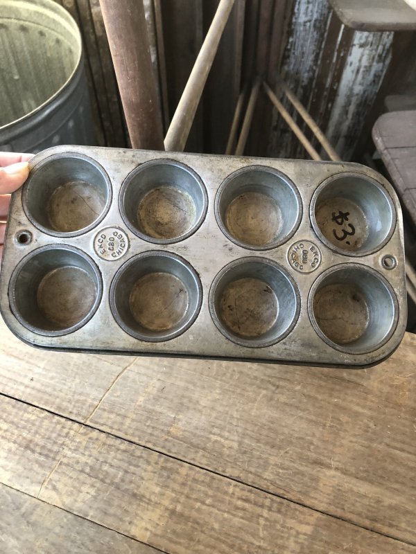 画像5: Vintage USA EKCO Metal Kitchenware Cupcake Muffin Tin Pan (R407) 