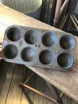 Vintage USA EKCO Metal Kitchenware Cupcake Muffin Tin Pan (R411) 