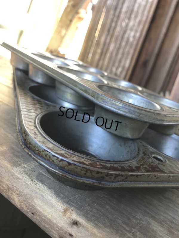 画像5: Vintage USA EKCO Metal Kitchenware Cupcake Muffin Tin Pan (R411) 