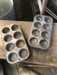 Vintage USA EKCO Metal Kitchenware Cupcake Muffin Tin Pan (R407) 
