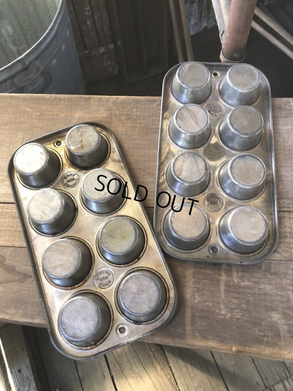 画像4: Vintage USA EKCO Metal Kitchenware Cupcake Muffin Tin Pan (R407) 