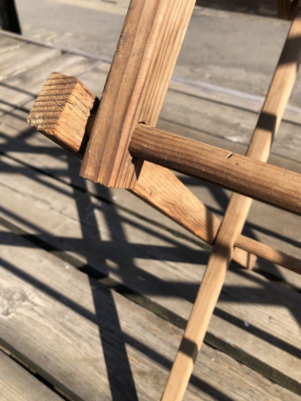 画像10: 【店舗引き取り限定】 Vintage Wooden Clothes Drying Laundry Folding Rack (R419)