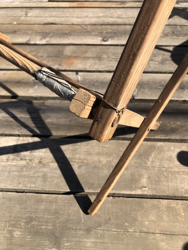 画像18: 【店舗引き取り限定】 Vintage Wooden Clothes Drying Laundry Folding Rack (R419)