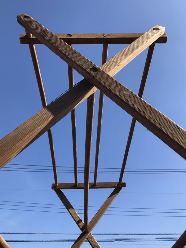 画像22: 【店舗引き取り限定】 Vintage Wooden Clothes Drying Laundry Folding Rack (R419)