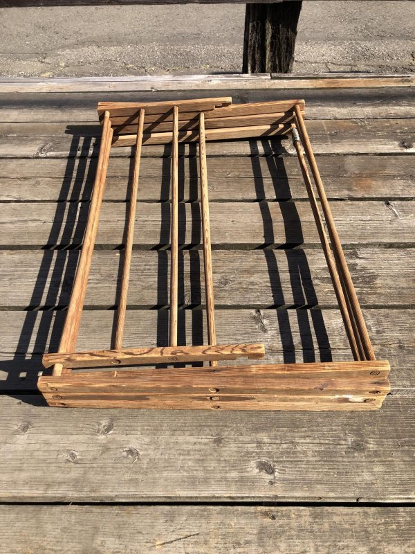 画像25: 【店舗引き取り限定】 Vintage Wooden Clothes Drying Laundry Folding Rack (R419)