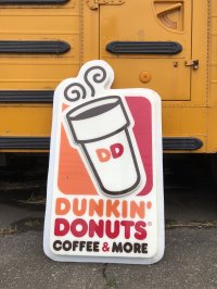【店舗引き取り限定】 Vintage Advertising Dunkin' Donuts Store Display Original Sign (R432) 