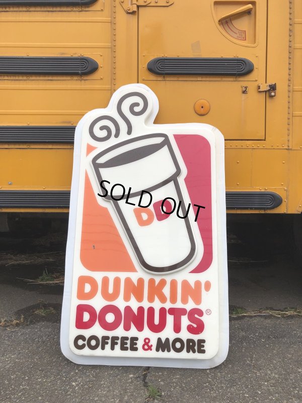画像1: 【店舗引き取り限定】 Vintage Advertising Dunkin' Donuts Store Display Original Sign (R432) 