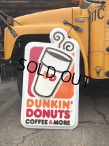 【店舗引き取り限定】 Vintage Advertising Dunkin' Donuts Store Display Original Sign (R433) 