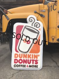 【店舗引き取り限定】 Vintage Advertising Dunkin' Donuts Store Display Original Sign (R433) 