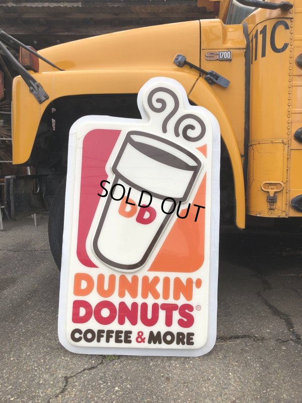画像1: 【店舗引き取り限定】 Vintage Advertising Dunkin' Donuts Store Display Original Sign (R433) 