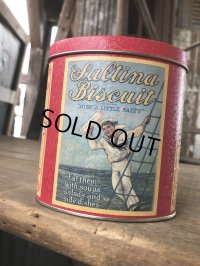 Advertising Tin Can Nabisco Saltina Biscuit (R430)