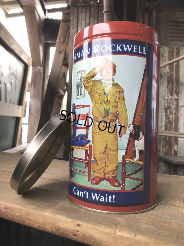 画像3: Advertising Tin Can Norman Rockwell Can't Wait!  (R418)