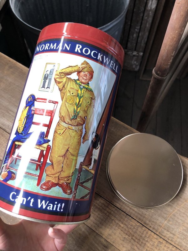 画像9: Advertising Tin Can Norman Rockwell Can't Wait!  (R418)