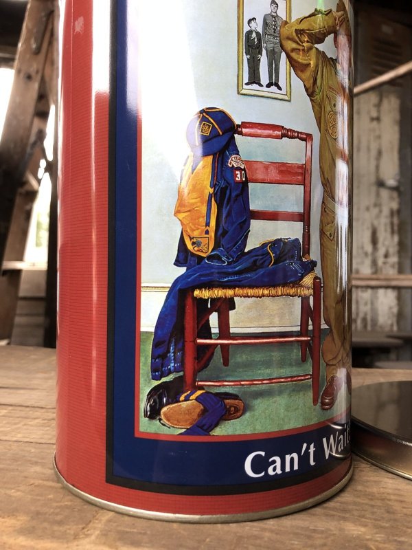 画像7: Advertising Tin Can Norman Rockwell Can't Wait!  (R418)