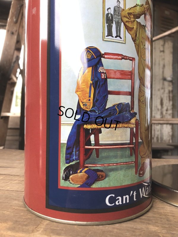 画像7: Advertising Tin Can Norman Rockwell Can't Wait!  (R418)