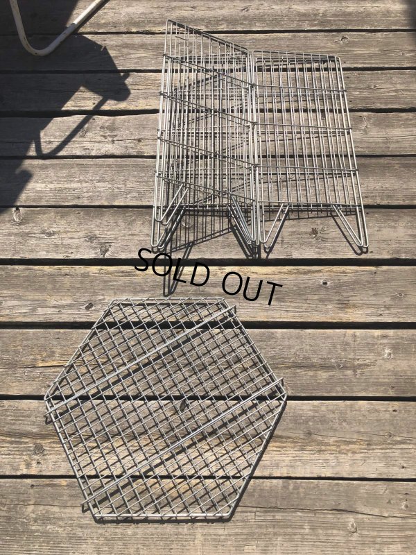 画像13: Vintage Store Display Metal Wire Basket (R435)