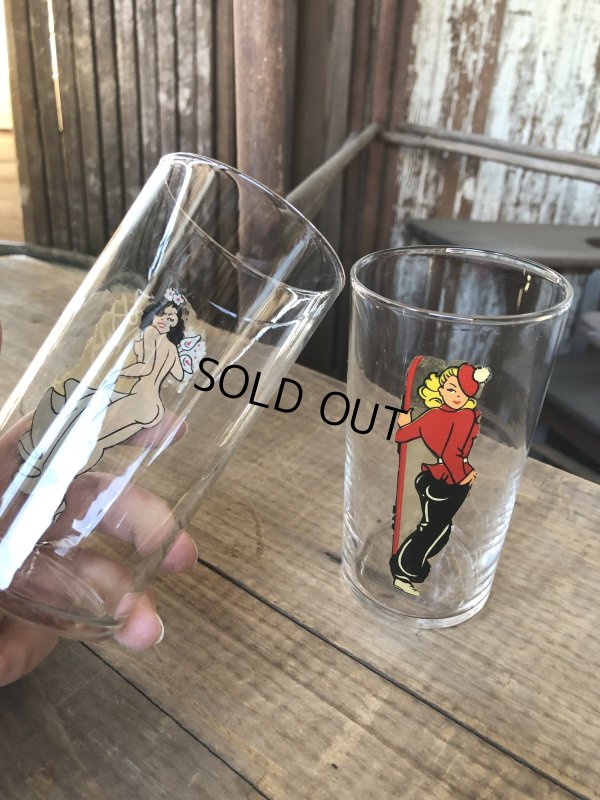 画像6: 50s Vintage Pinup Girl Nude Glass (R439)