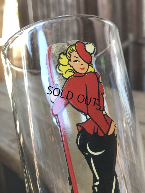 画像5: 50s Vintage Pinup Girl Nude Glass (R439)