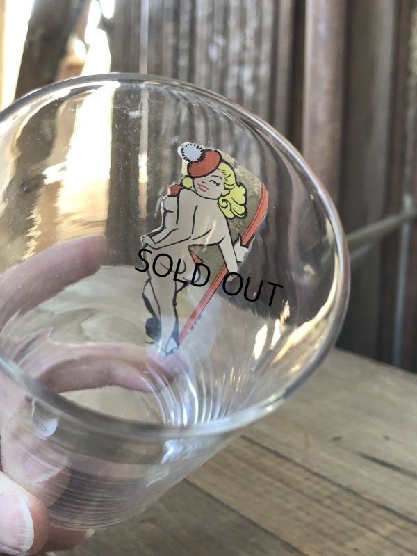 画像3: 50s Vintage Pinup Girl Nude Glass (R439)