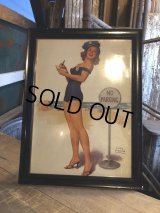  Vintage Pinup Girl Earl Moran Framed Pin-Up Art (R436)