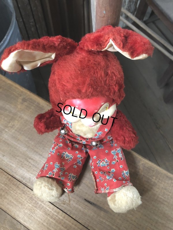 画像8: 50s Vintage Gund Rubber Face Doll Walt Disney Thumper Red (R449)