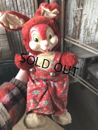 50s Vintage Gund Rubber Face Doll Walt Disney Thumper Red (R449)