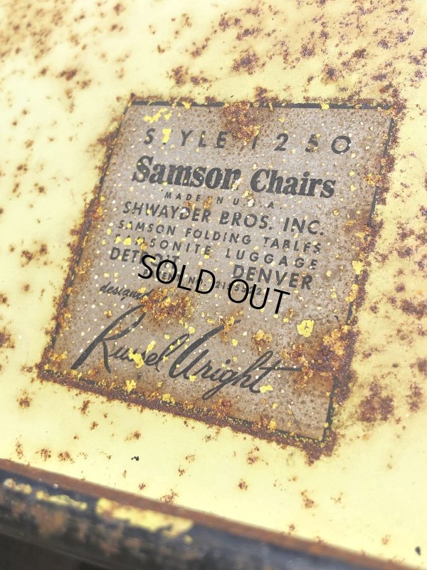 画像34: 50s SHWAYDER BROS INC Samson Cavalier Samsonite Folding Lawn Patio Armchair SET (R451)