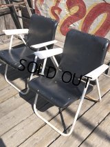 50s SHWAYDER BROS INC Samson Cavalier Samsonite Folding Lawn Patio Armchair SET (R451)