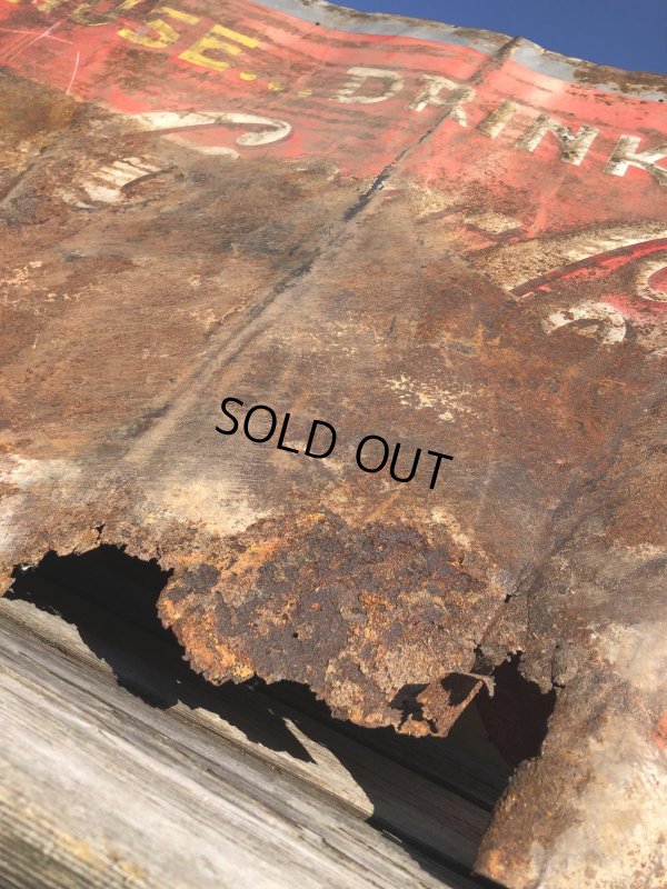 画像6: 40s Advertising Pause...Drink Coca Cola Store Display Tin Sign (R455)