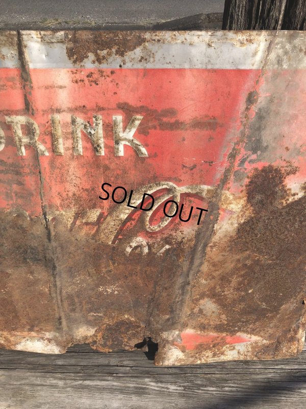 画像5: 40s Advertising Pause...Drink Coca Cola Store Display Tin Sign (R455)