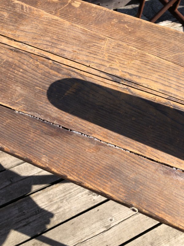 画像18: Vintage American Primitive Wooden Ironing Board Table (B456)