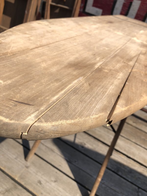 画像13: Vintage American Primitive Wooden Ironing Board Table (B457)