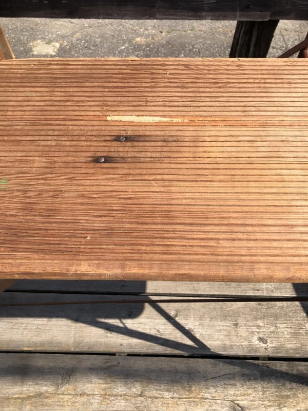 画像4: Vintage American Primitive Wooden Ironing Board Table (B458)