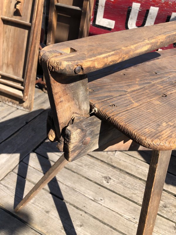 画像14: Vintage American Primitive Wooden Ironing Board Table (B456)