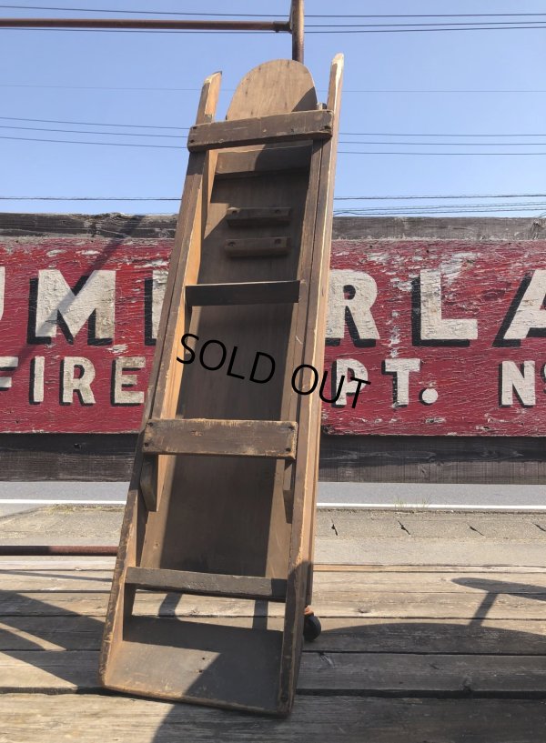 画像23: Vintage American Primitive Wooden Ironing Board Table (B459)