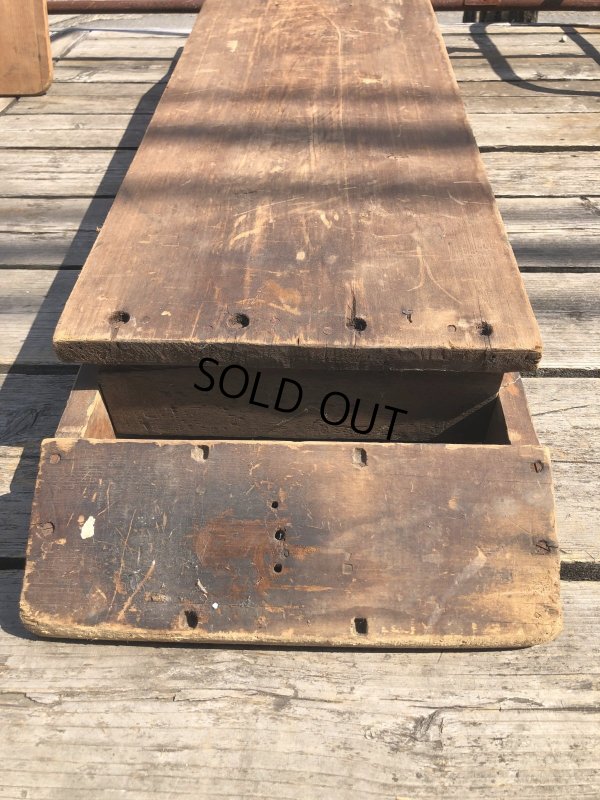 画像19: Vintage American Primitive Wooden Ironing Board Table (B459)